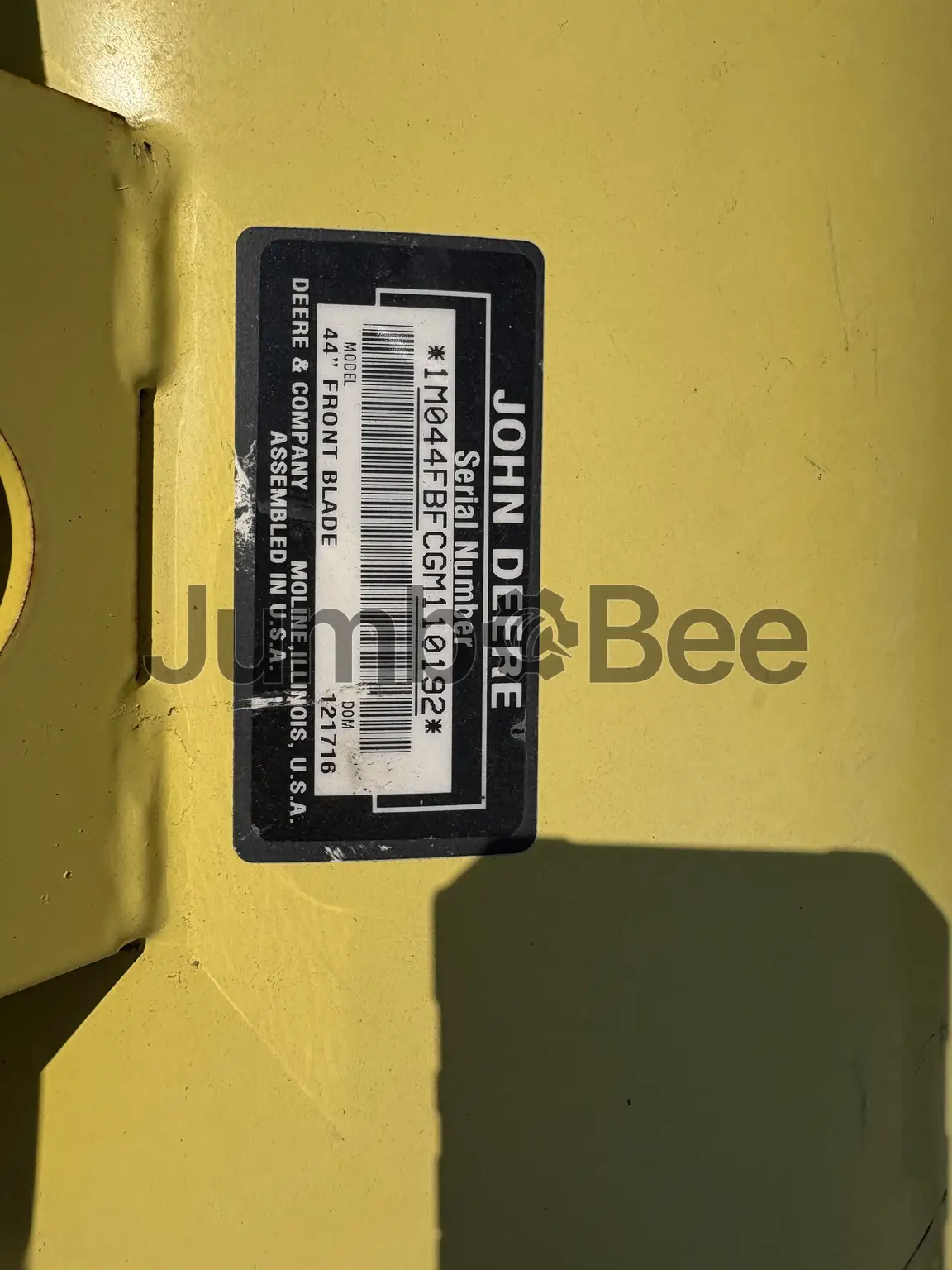 John Deere 44in Front Blade 2016 - Usado (Horas) en Venta — foto 1 de 3